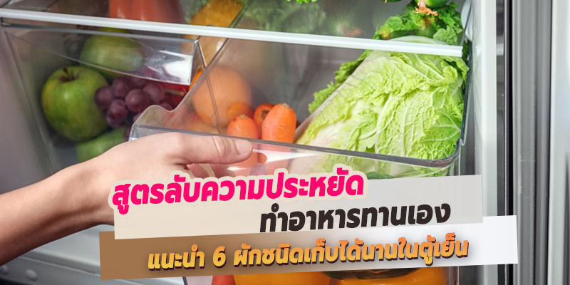 สูตรลับความประหยัด ทำอาหารทานเอง แนะนำ 6 ชนิด ผักเก็บได้นานในตู้เย็น